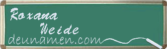 Roxana Weide Visitenkarte